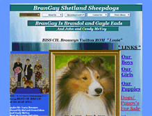 Tablet Screenshot of brangayshetlandsheepdogs.com